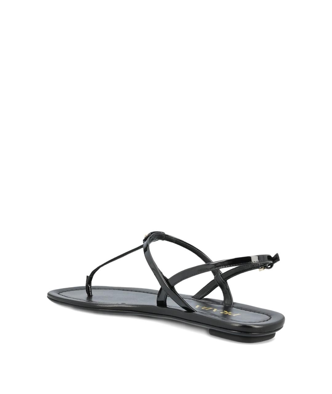 PRADA Черные кожаные сандалии, фото 3