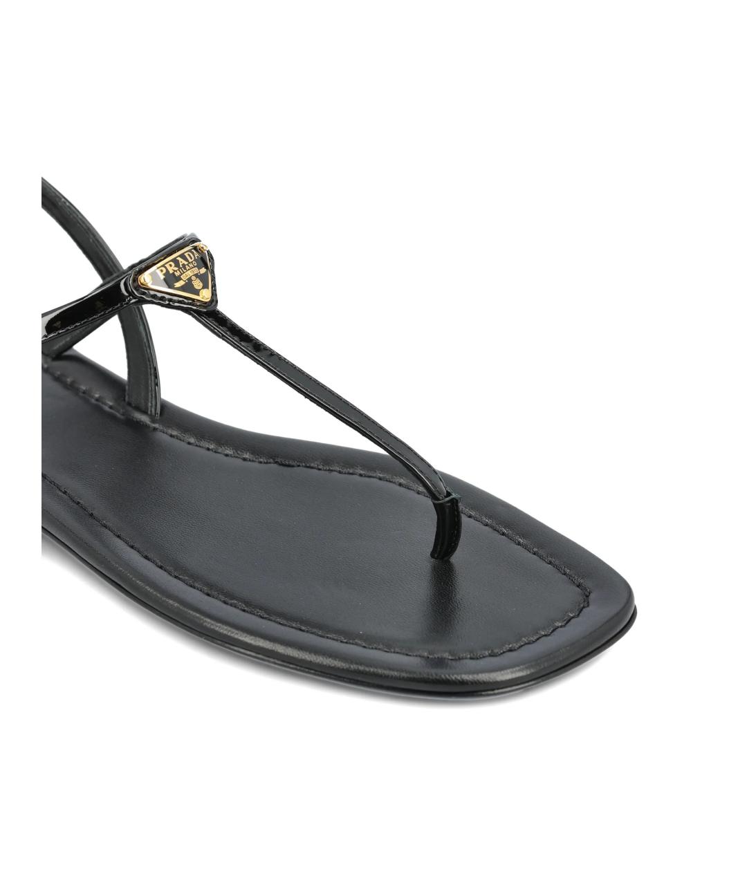 PRADA Черные кожаные сандалии, фото 4