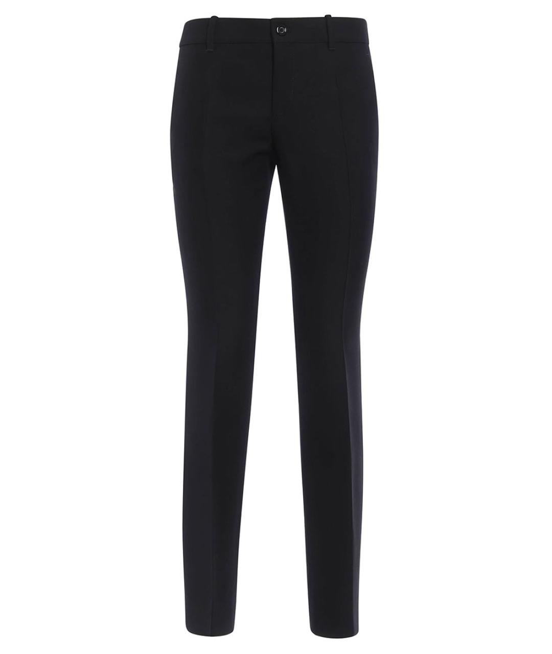 GUCCI Черные шерстяные прямые брюки, фото 1