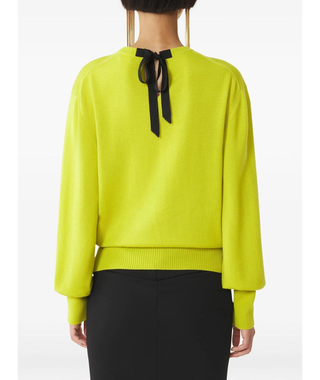 LANVIN Зеленый шерстяной джемпер / свитер, фото 4