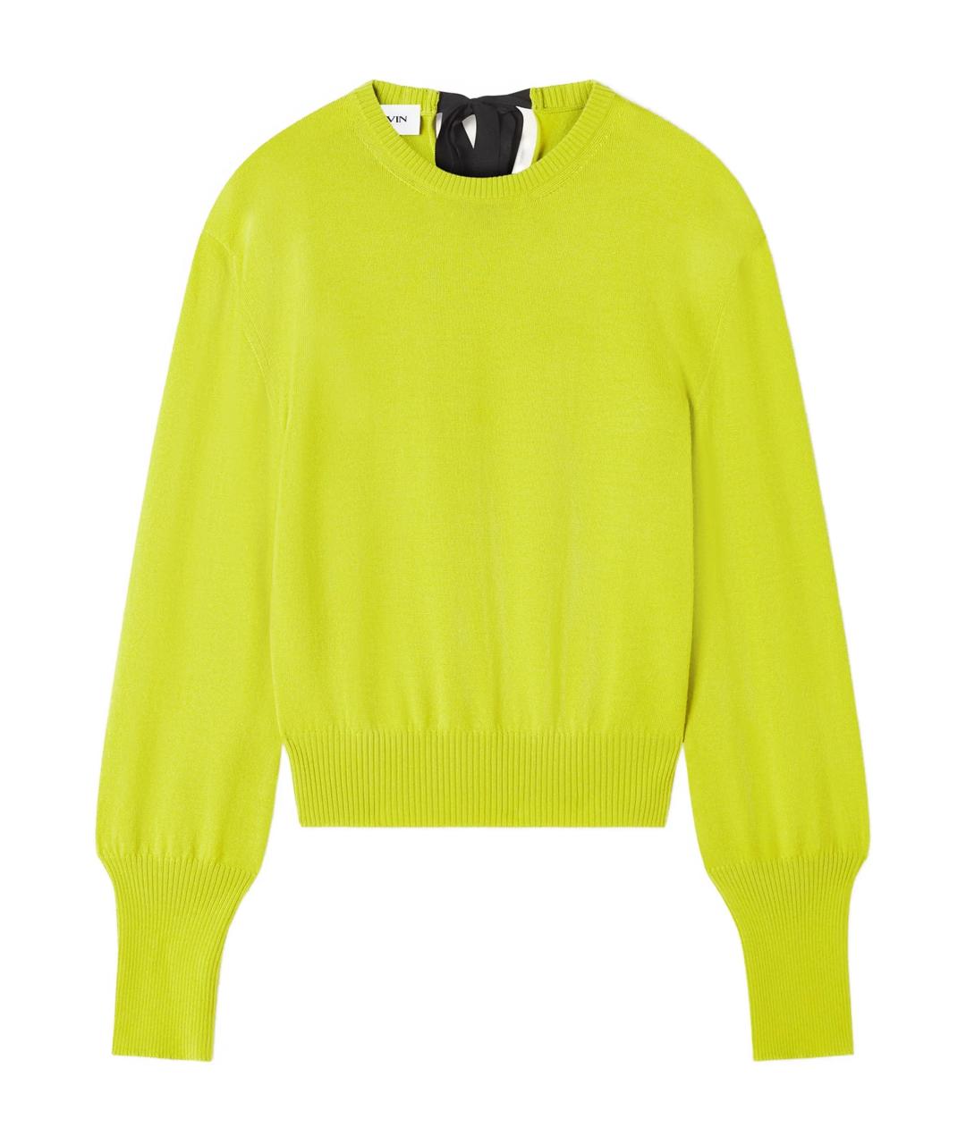 LANVIN Зеленый шерстяной джемпер / свитер, фото 1