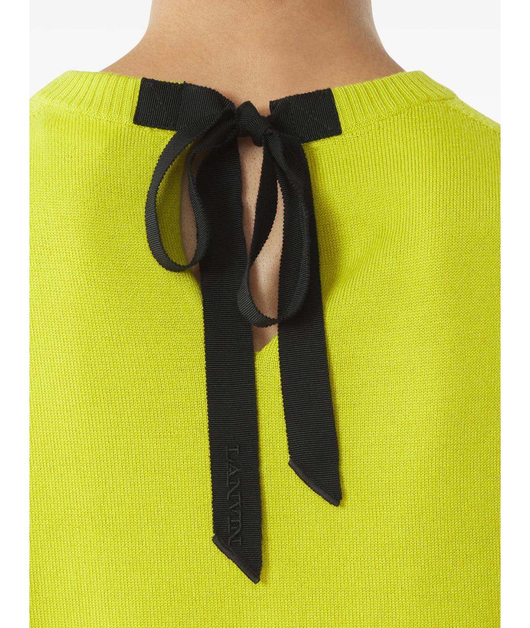 LANVIN Зеленый шерстяной джемпер / свитер, фото 5