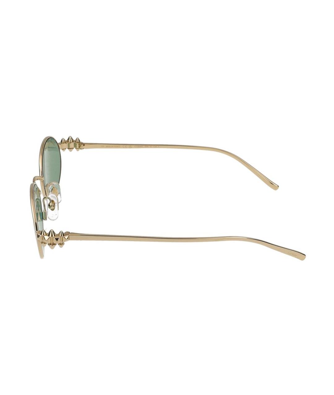 CARTIER Золотые металлические солнцезащитные очки, фото 3