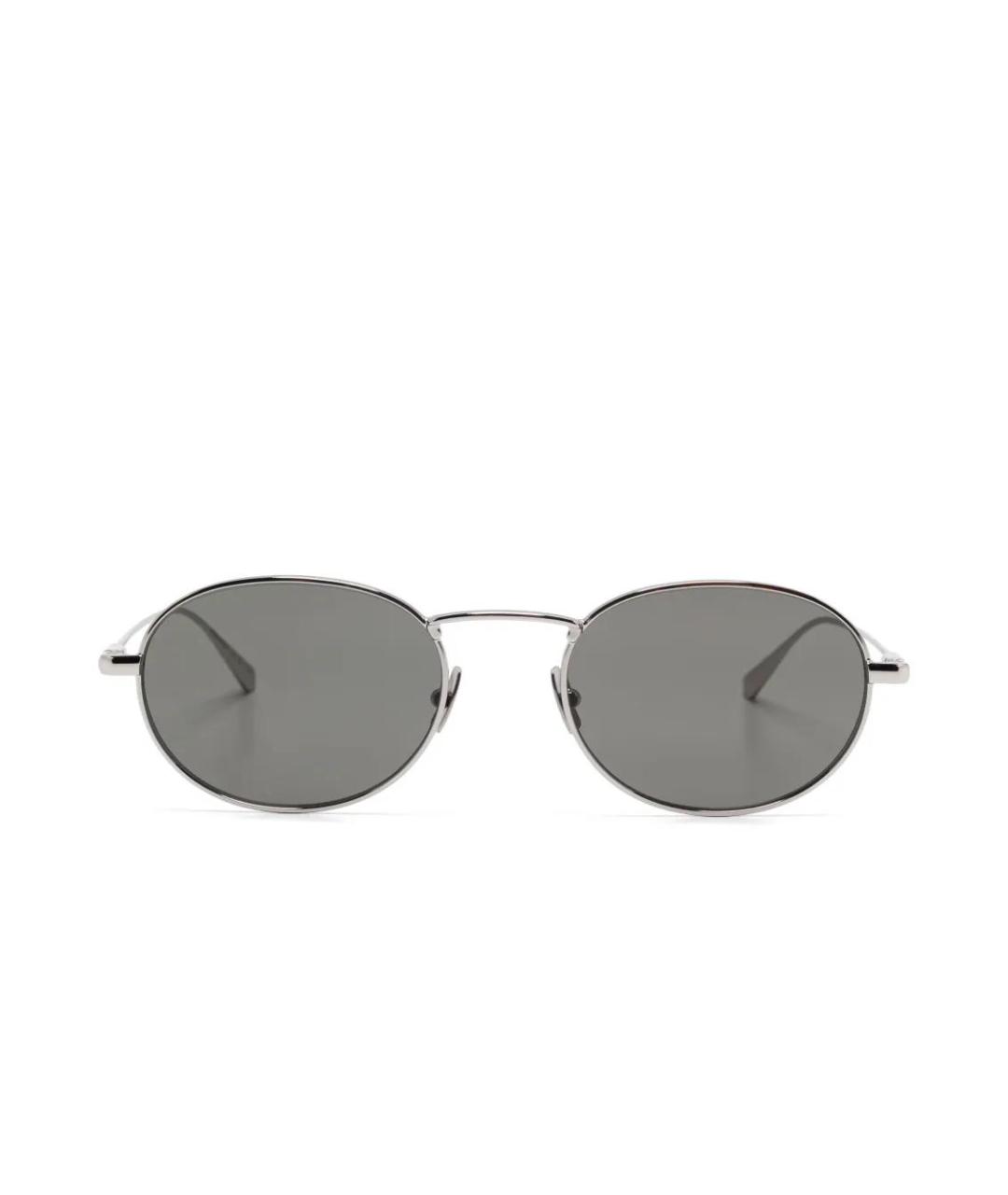 SAINT LAURENT Серебряные металлические солнцезащитные очки, фото 1