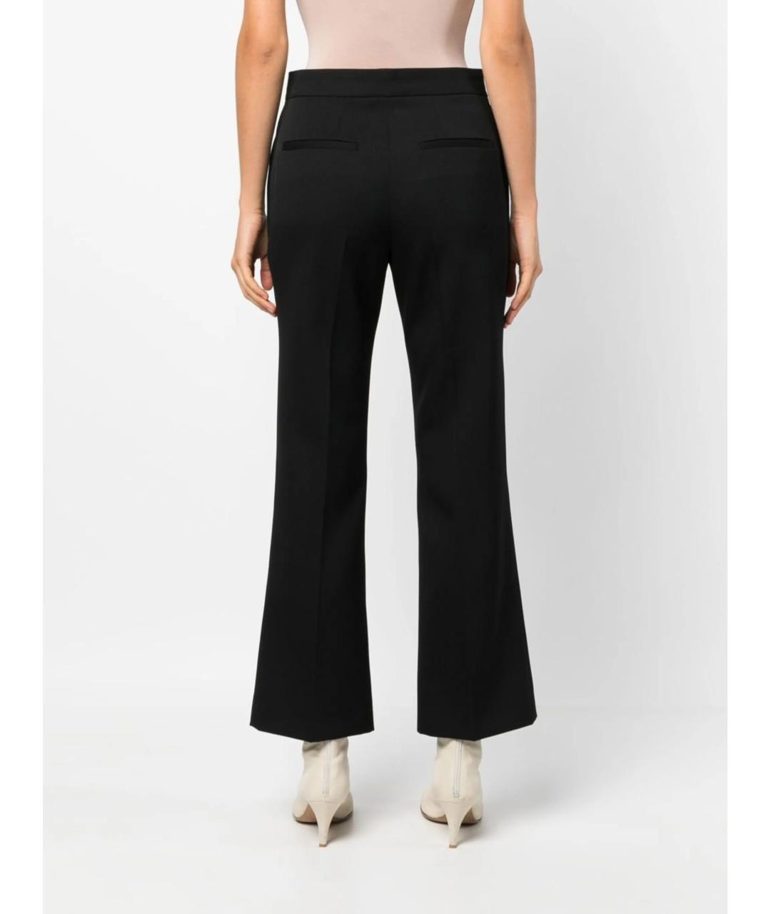 JIL SANDER Черные шерстяные прямые брюки, фото 4
