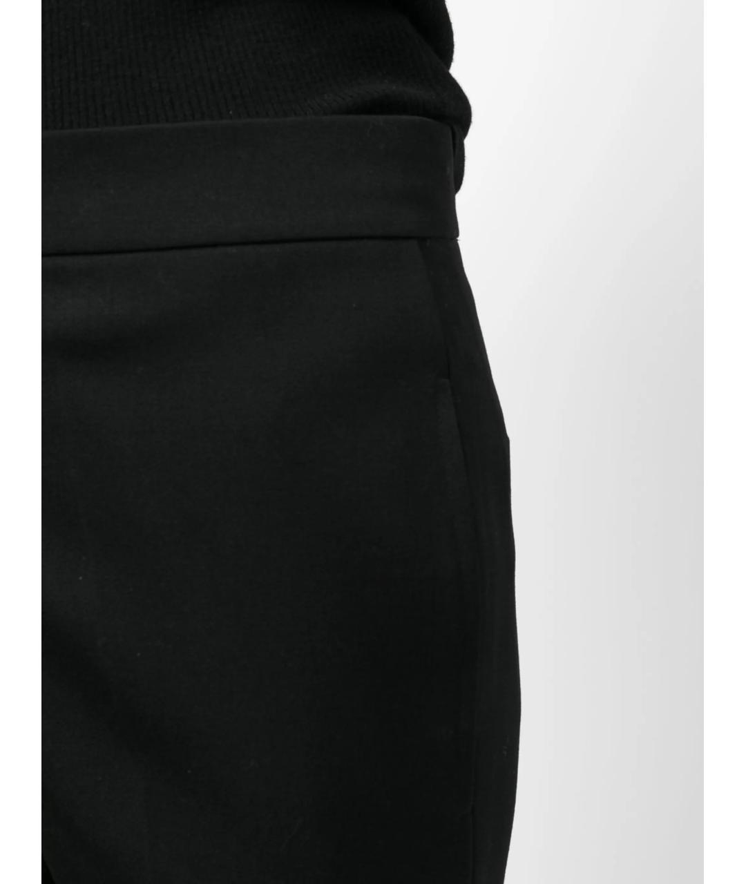 JIL SANDER Черные шерстяные прямые брюки, фото 5