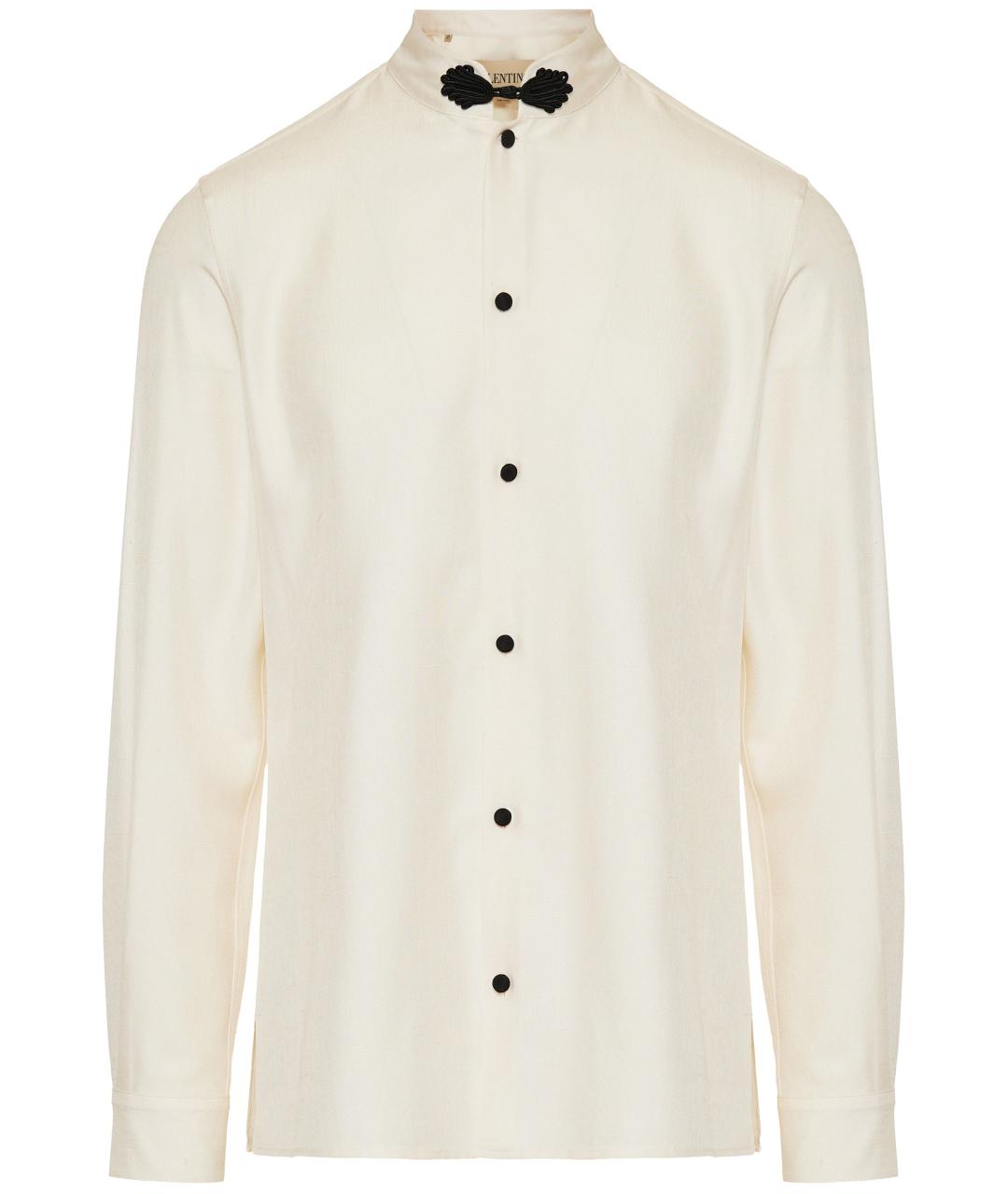 VALENTINO Бежевая шелковая кэжуал рубашка, фото 1