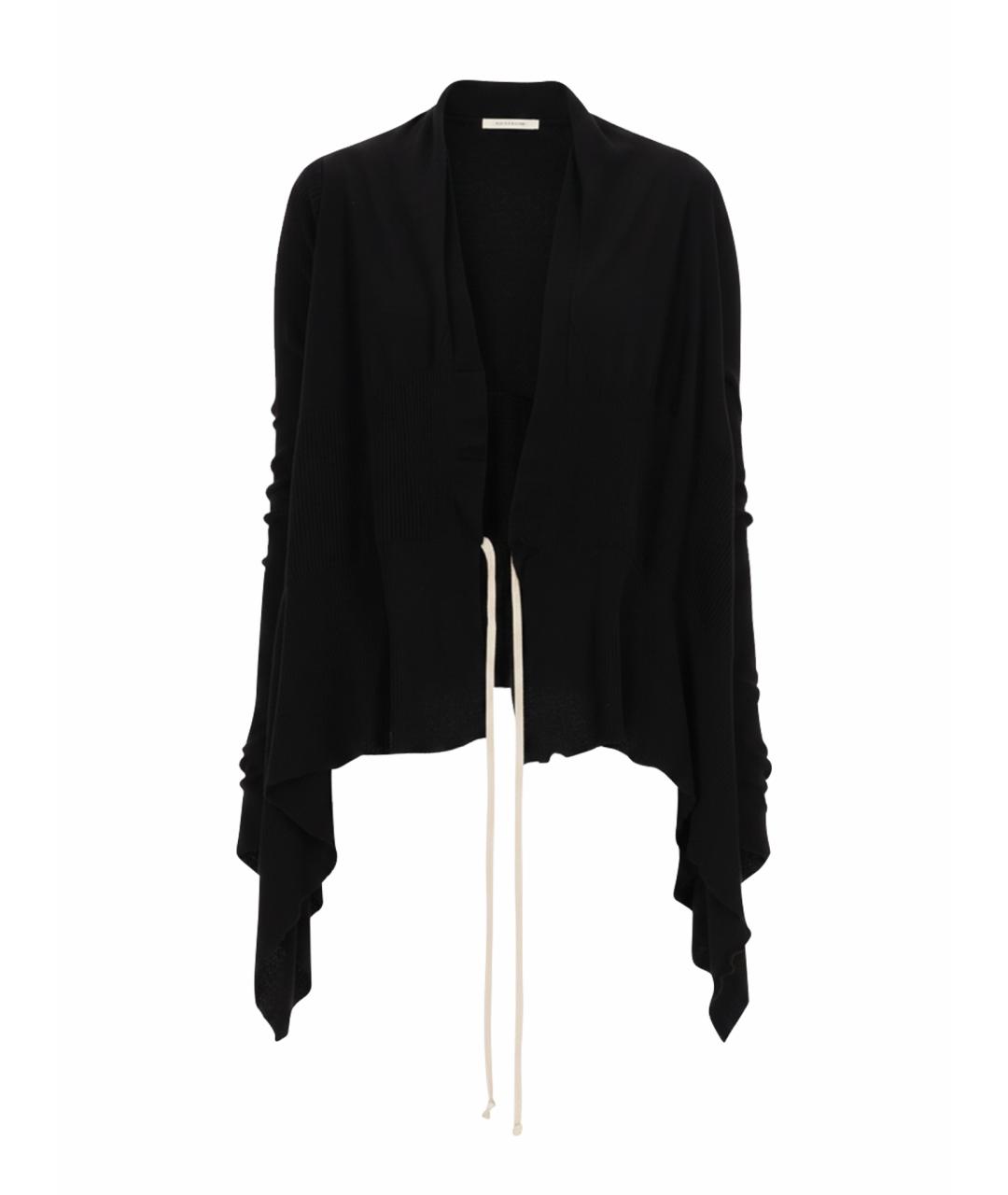 RICK OWENS Черный шерстяной кардиган, фото 1