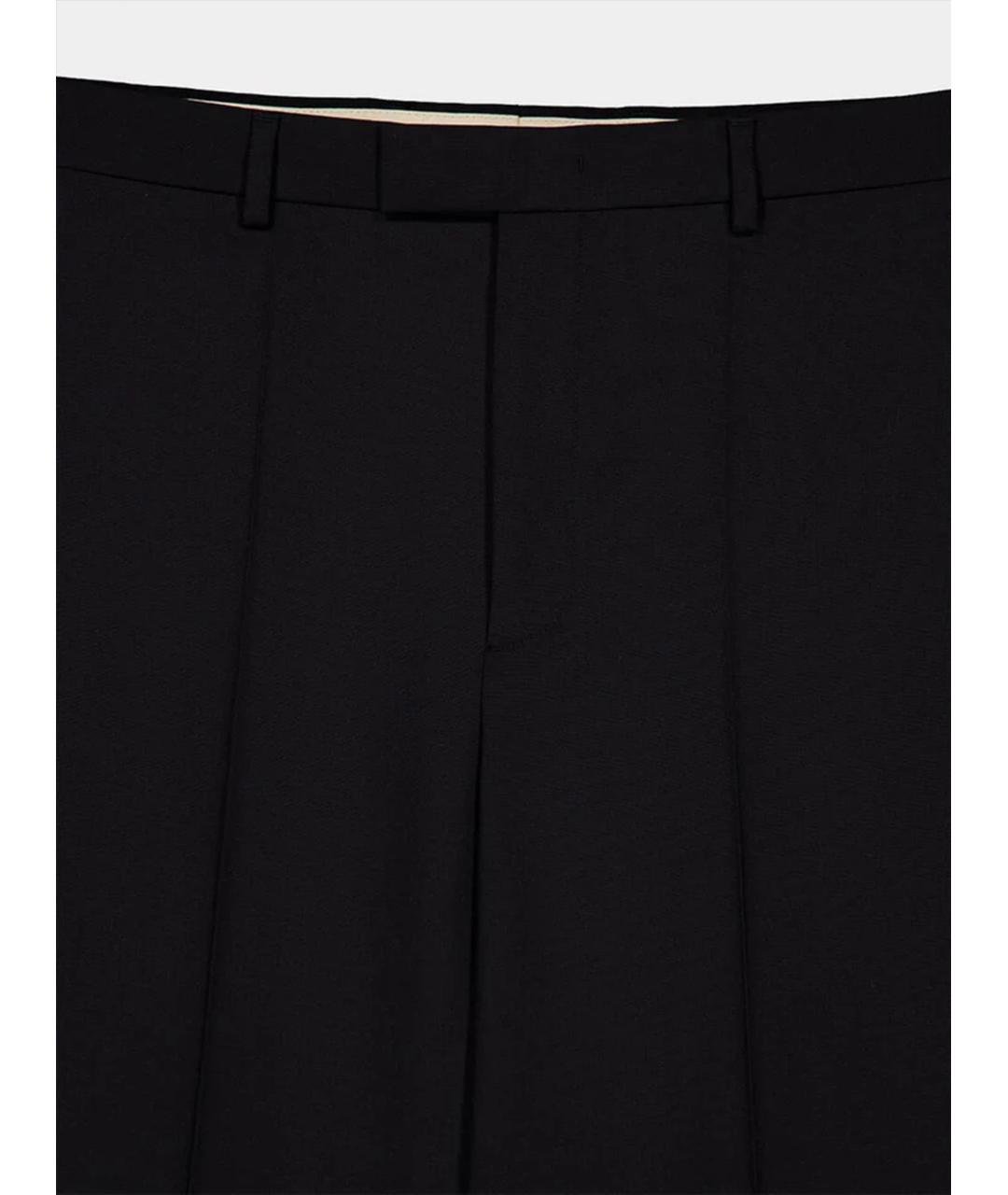 VALENTINO Черные шерстяные повседневные брюки, фото 3