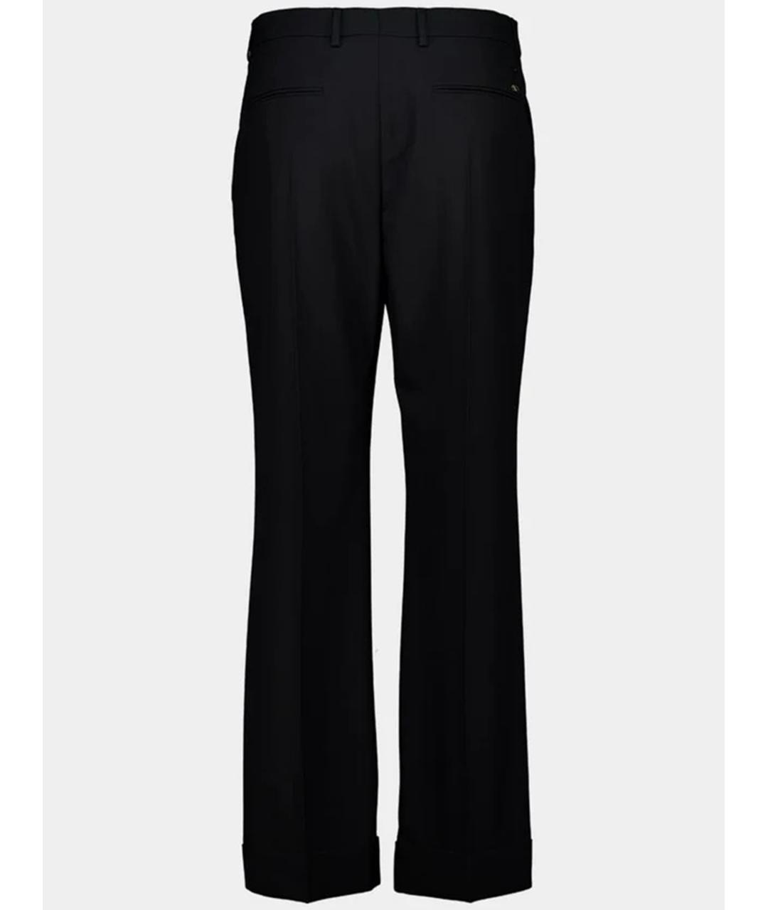 VALENTINO Черные шерстяные повседневные брюки, фото 2