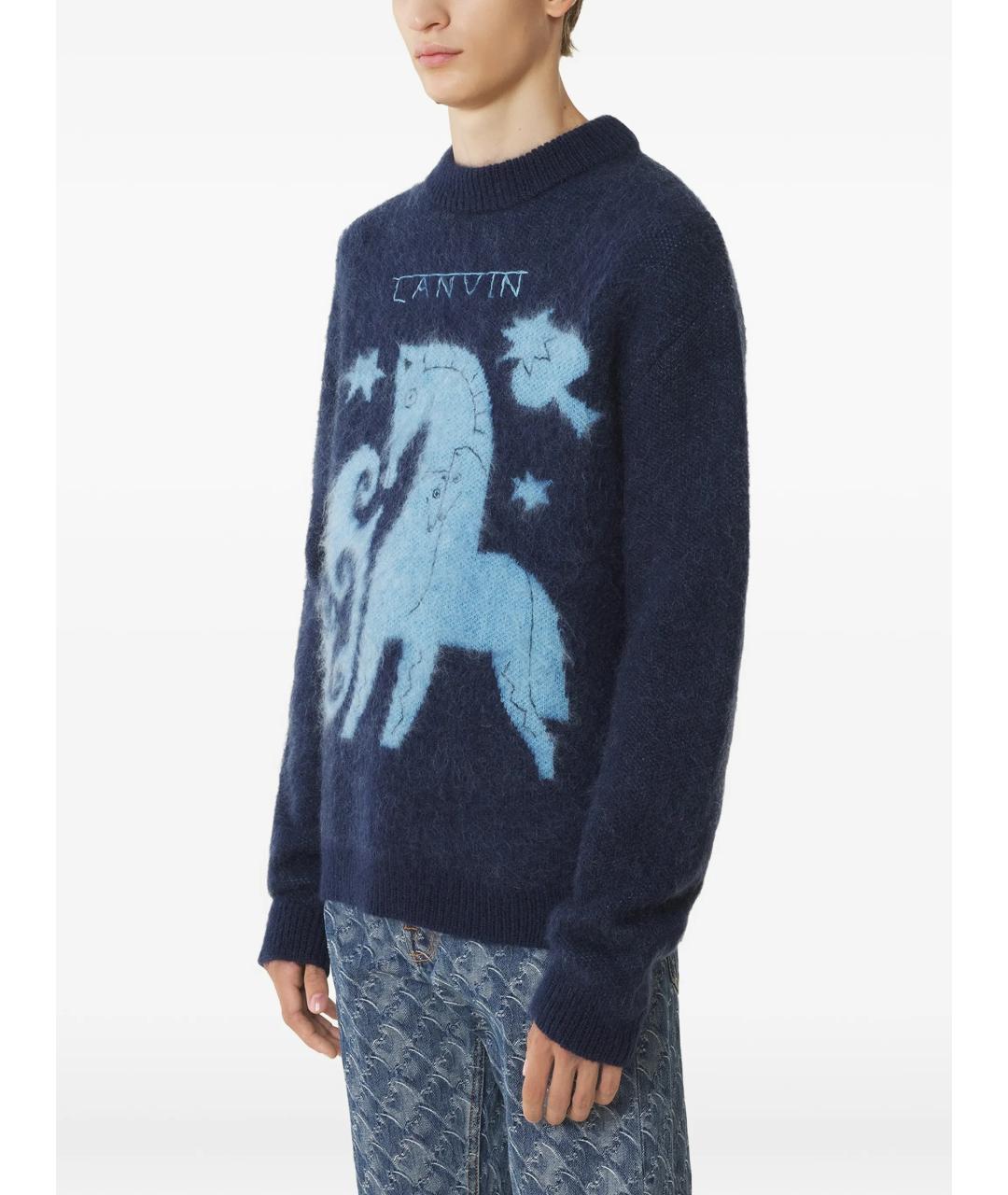 LANVIN Синий джемпер / свитер, фото 3