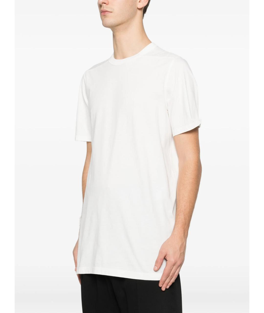 RICK OWENS Белая хлопковая футболка, фото 3