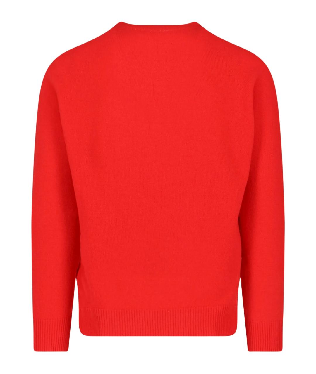 JIL SANDER Красный шерстяной джемпер / свитер, фото 2