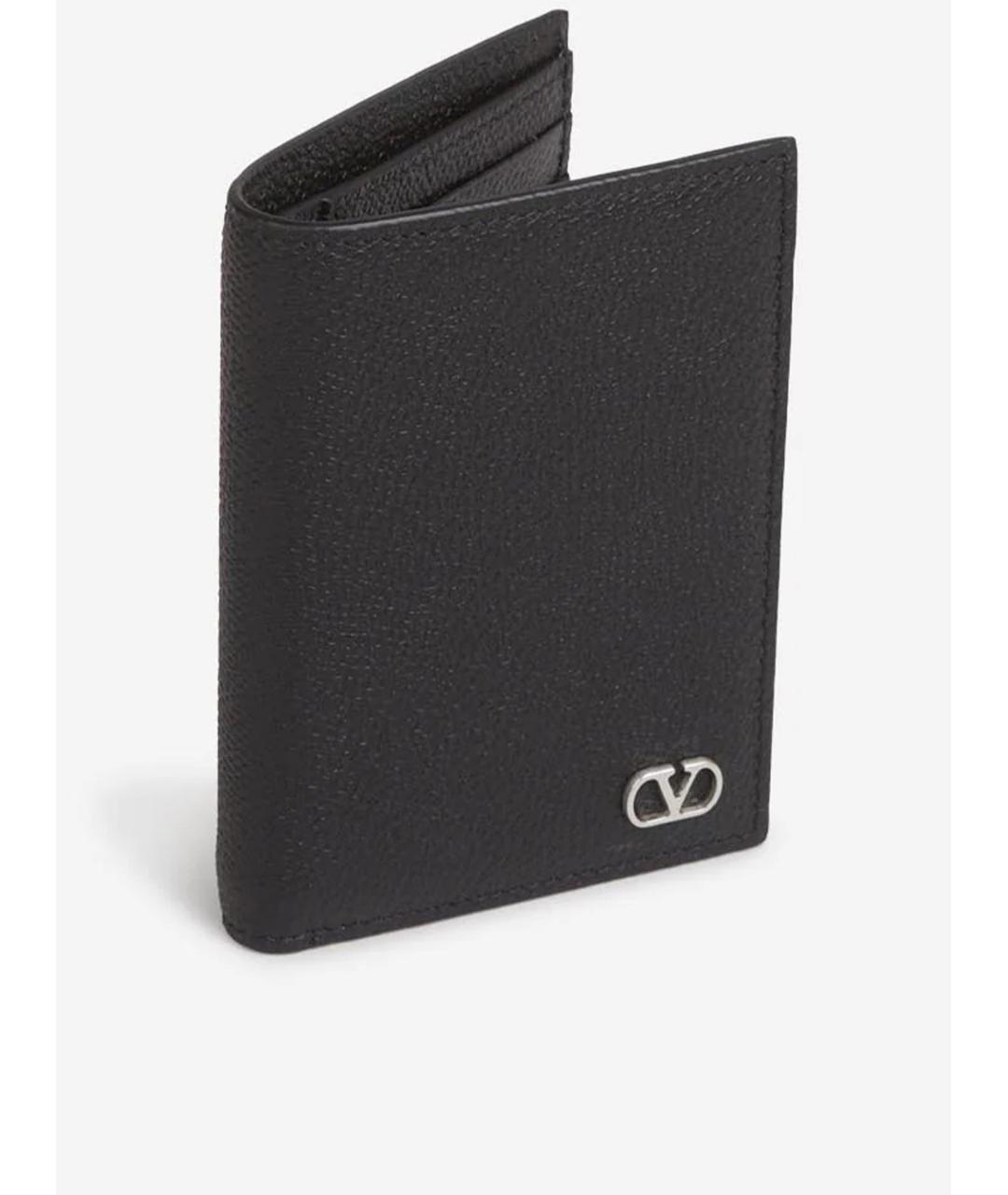 VALENTINO Черный кожаный кардхолдер, фото 2