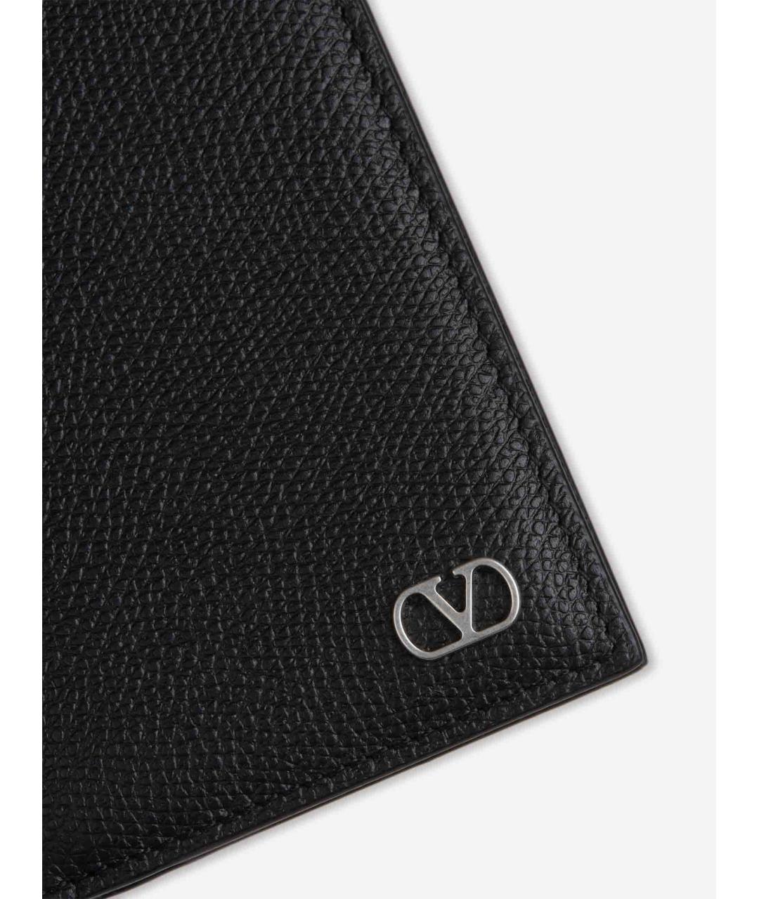 VALENTINO Черный кожаный кардхолдер, фото 5
