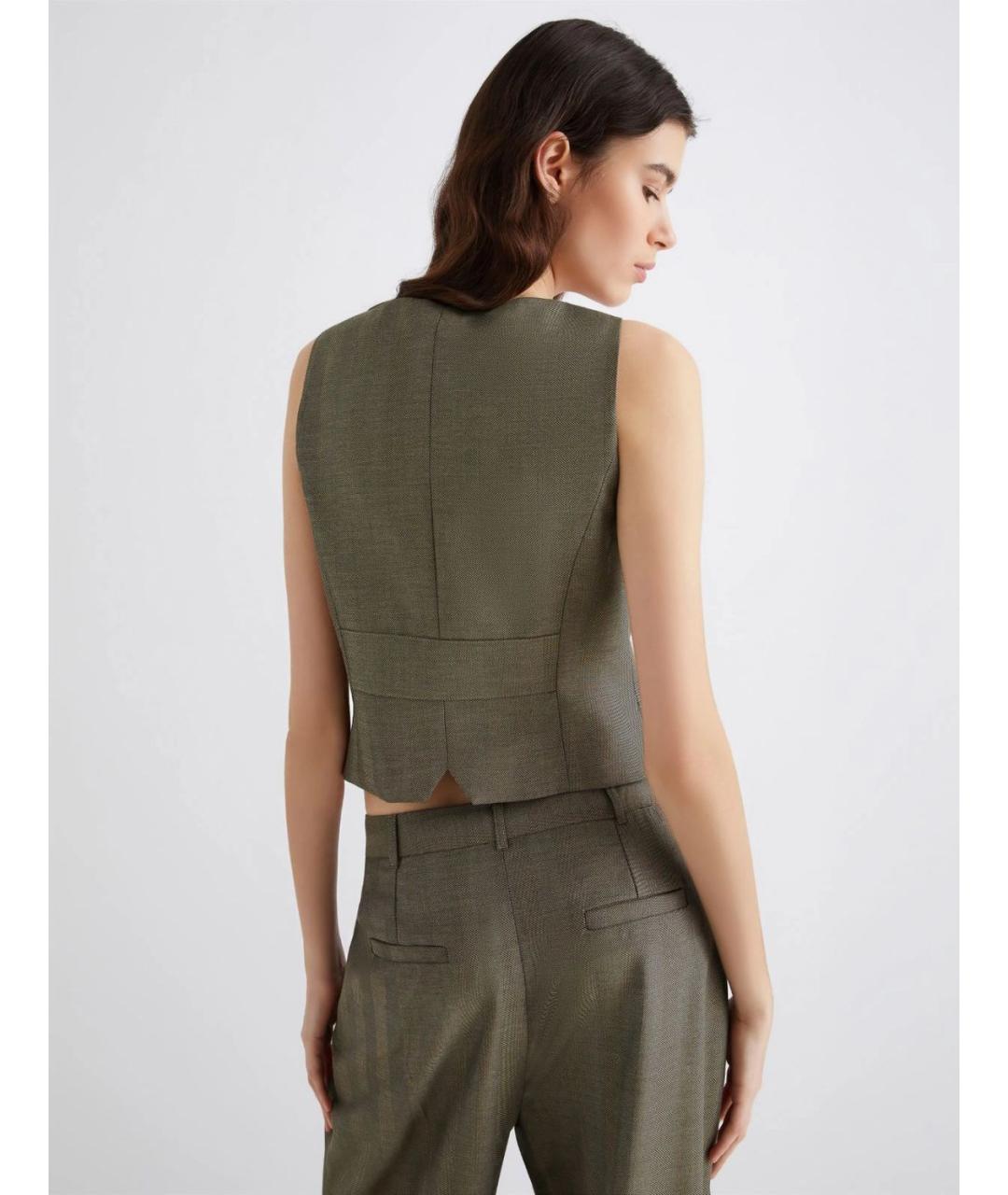 MARELLA Зеленый шерстяной жилет, фото 4