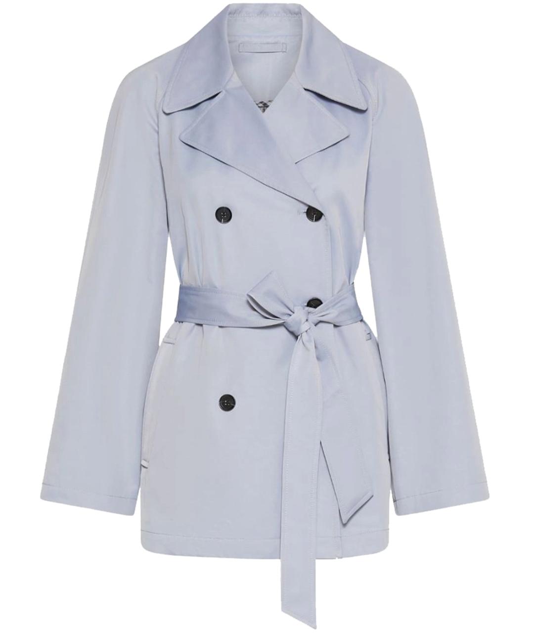 MARELLA Синий полиэстеровый тренч/плащ, фото 1