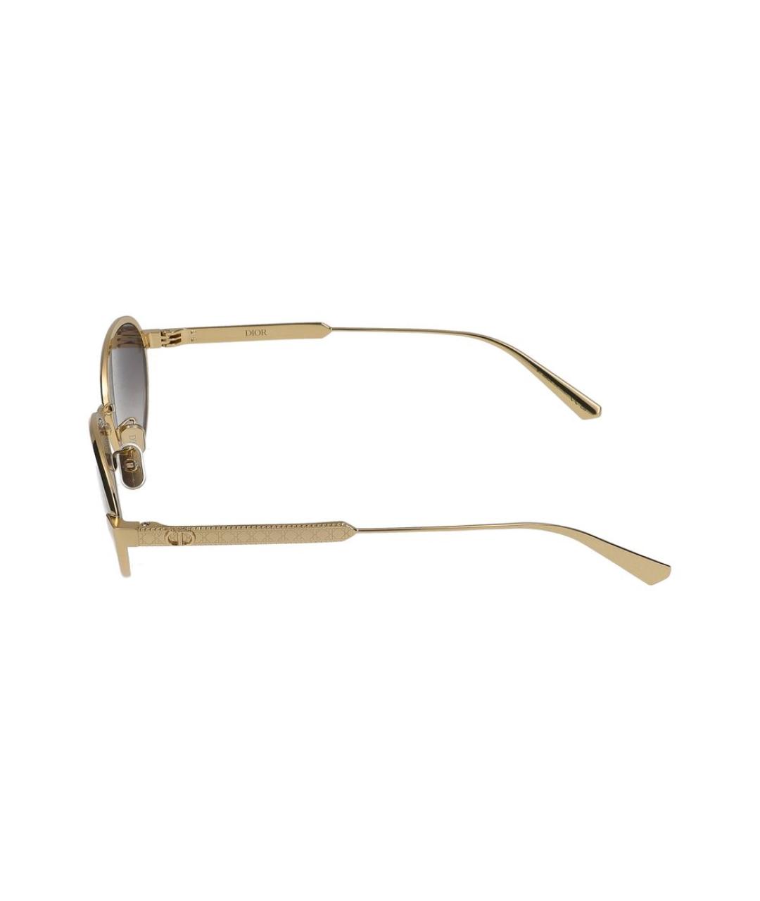 CHRISTIAN DIOR Золотые металлические солнцезащитные очки, фото 3