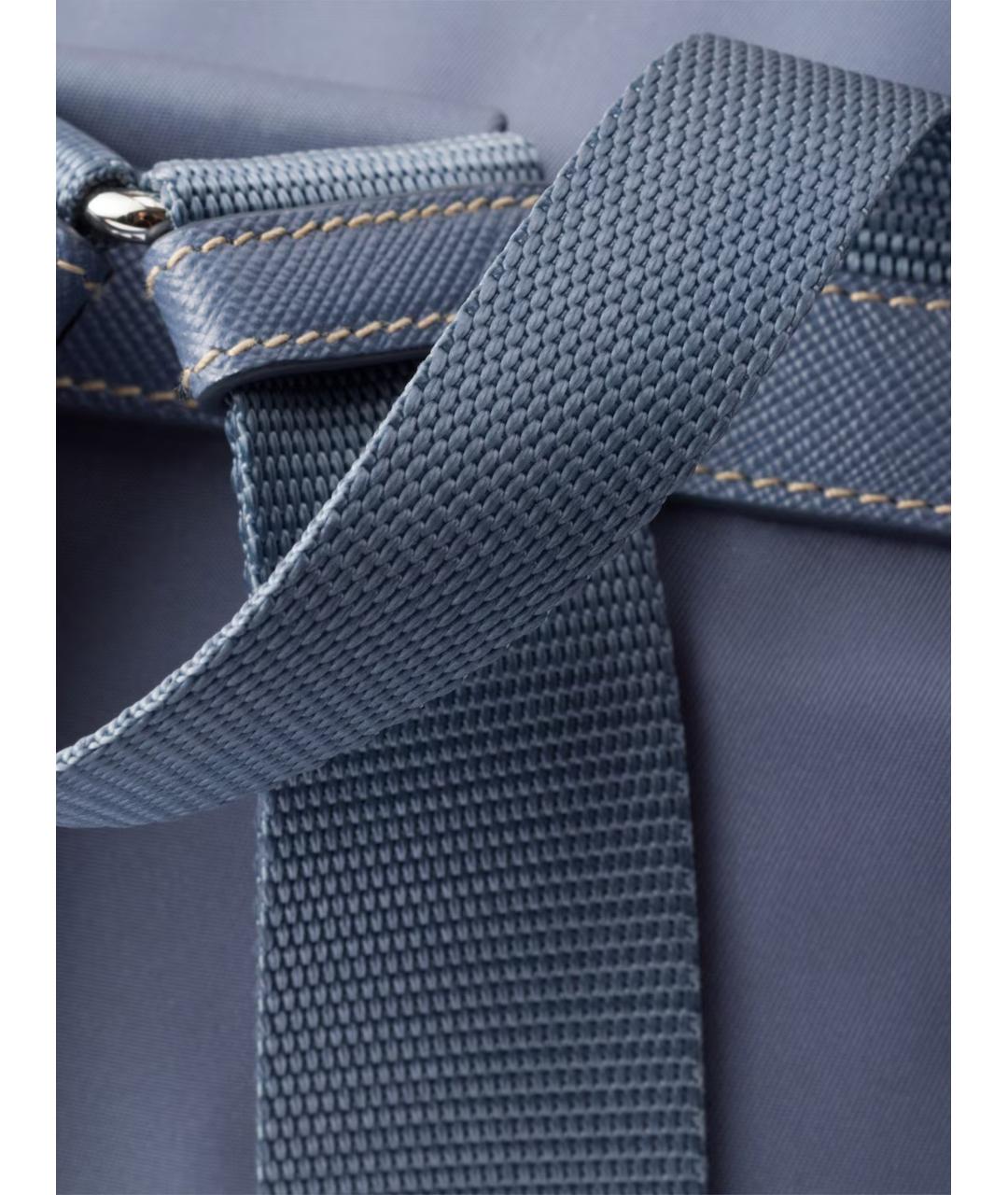 PRADA Голубой синтетический рюкзак, фото 5