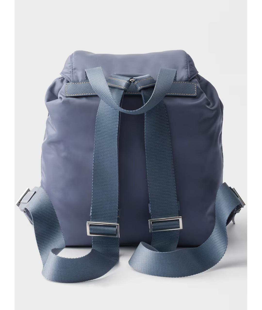 PRADA Голубой синтетический рюкзак, фото 3