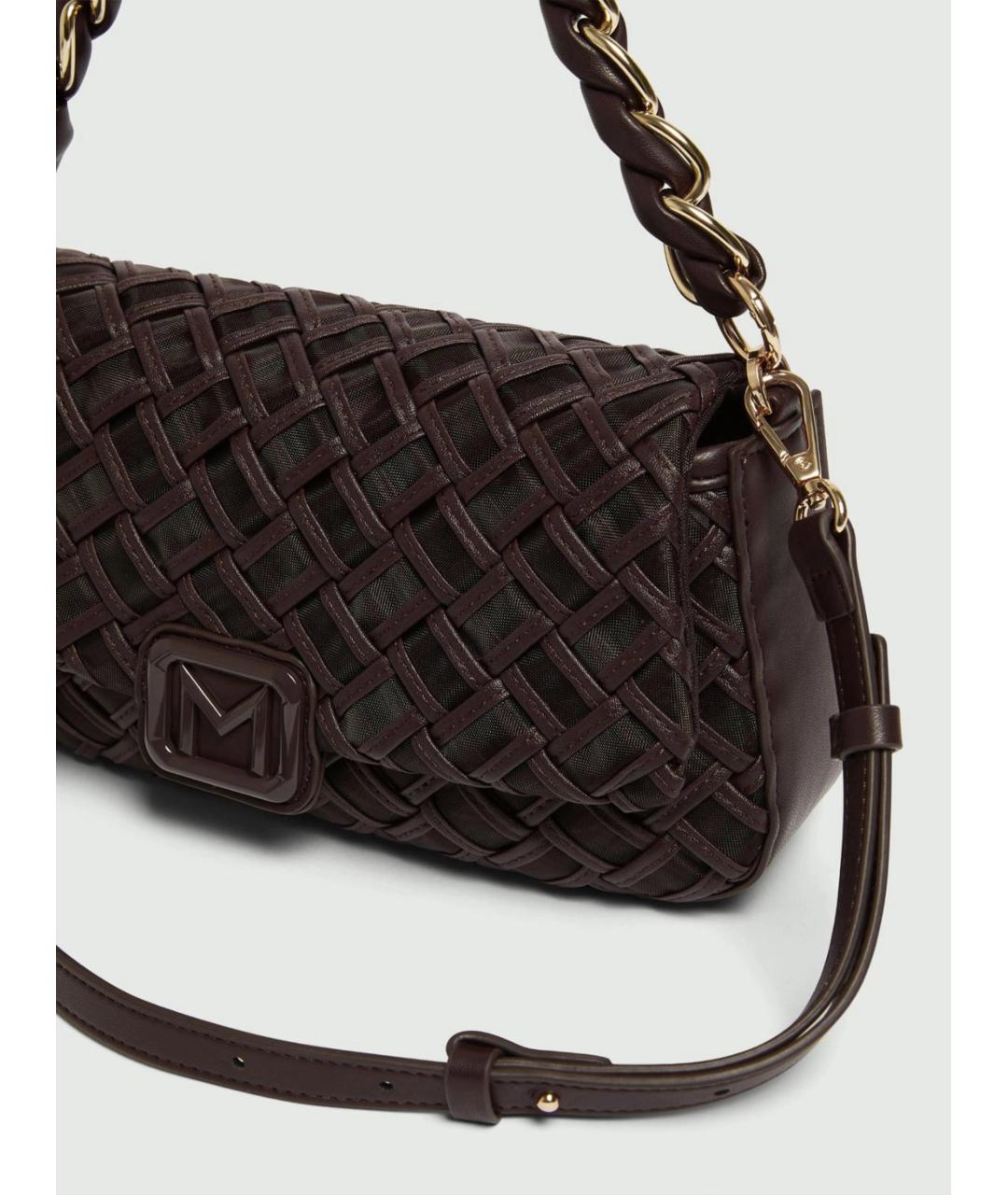 MARELLA Коричневая кожаная сумка через плечо, фото 3
