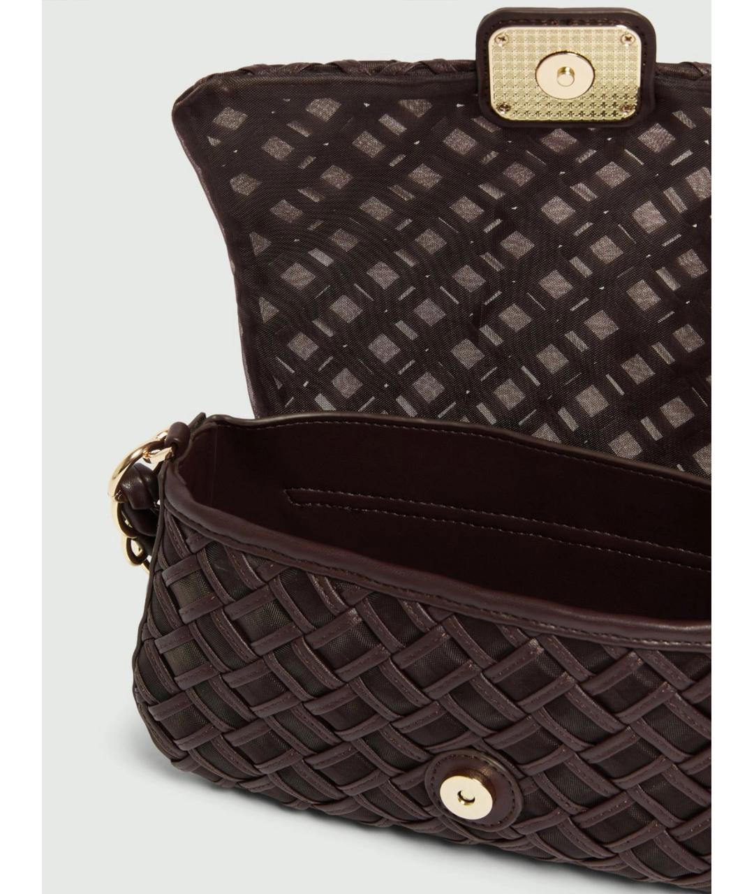 MARELLA Коричневая кожаная сумка через плечо, фото 4