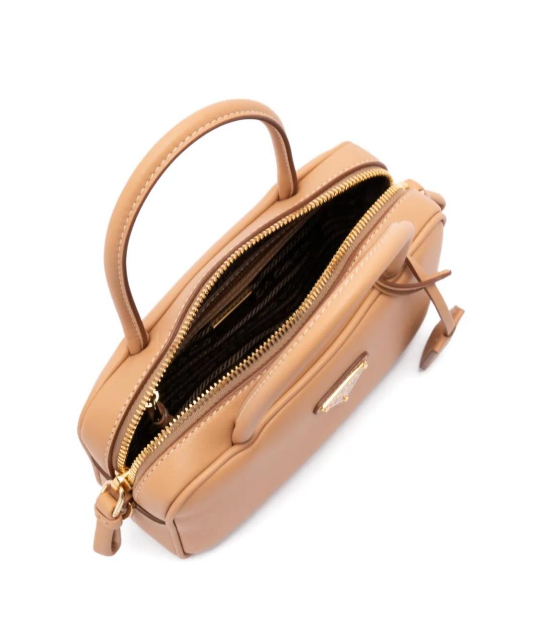 PRADA Бежевая кожаная сумка тоут, фото 5