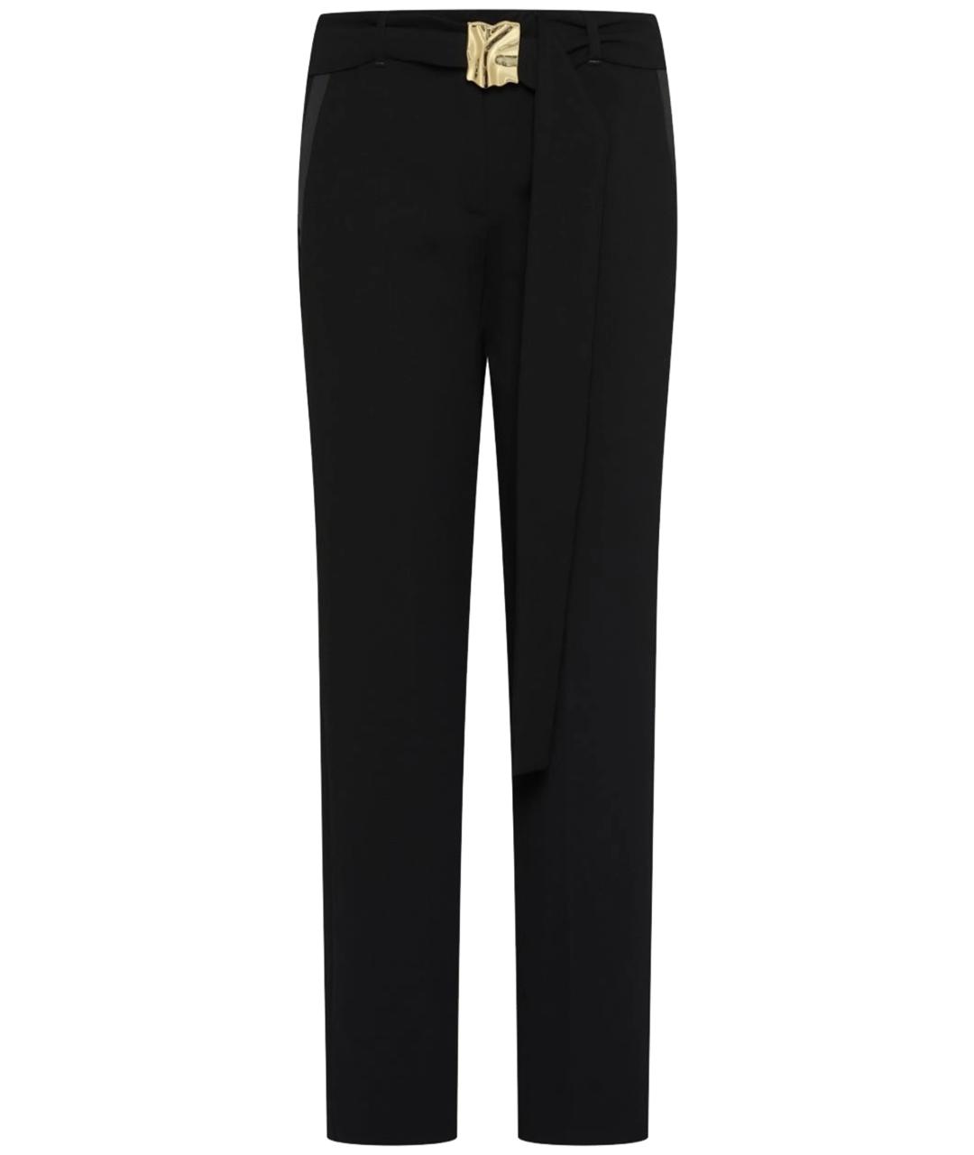MARELLA Черные полиэстеровые прямые брюки, фото 1