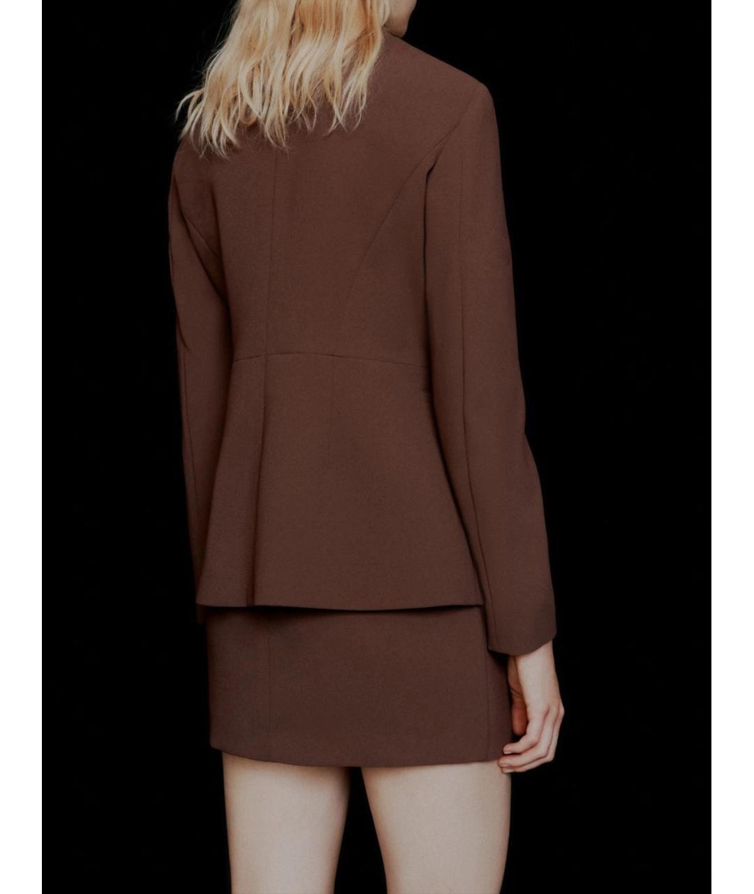 MARELLA Коричневый полиэстеровый жакет/пиджак, фото 3