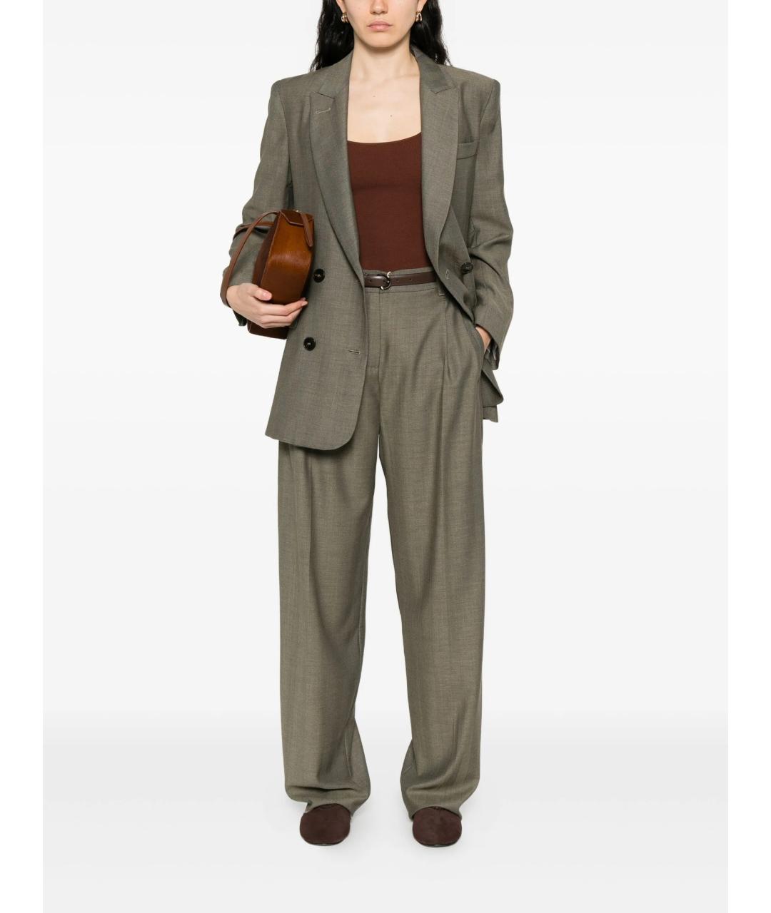 MARELLA Зеленый шерстяной жакет/пиджак, фото 2