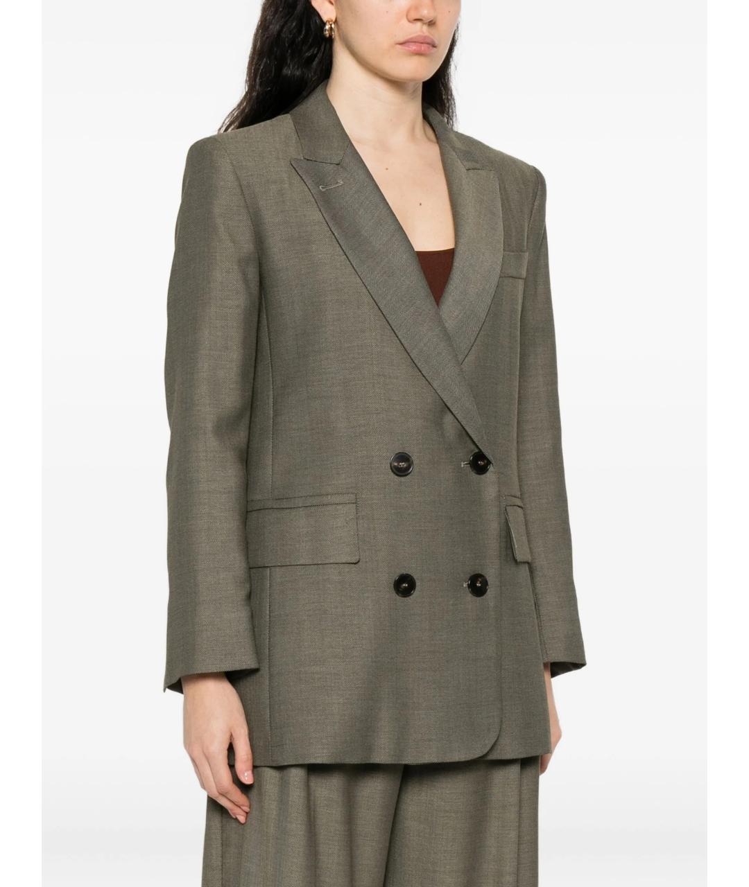 MARELLA Зеленый шерстяной жакет/пиджак, фото 3