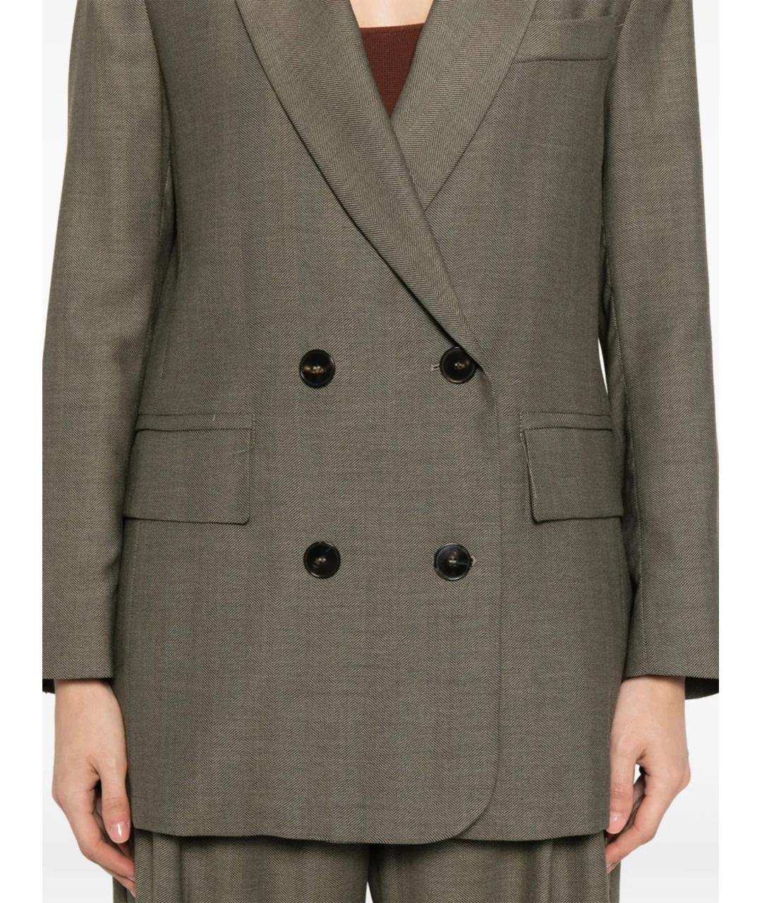 MARELLA Зеленый шерстяной жакет/пиджак, фото 5