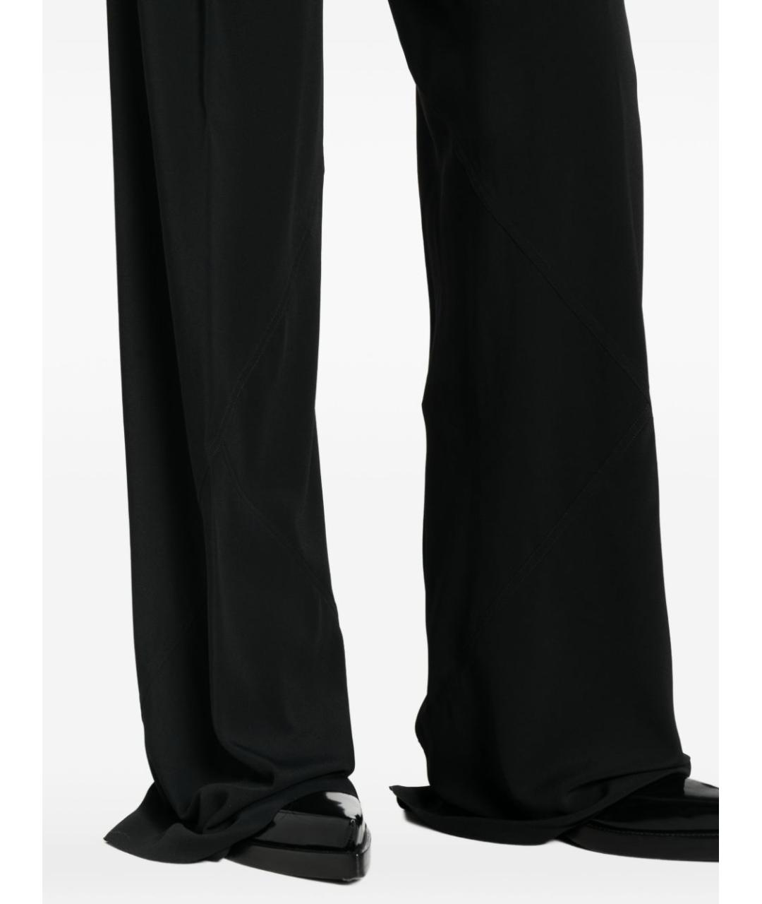 RICK OWENS Черные ацетатные прямые брюки, фото 2