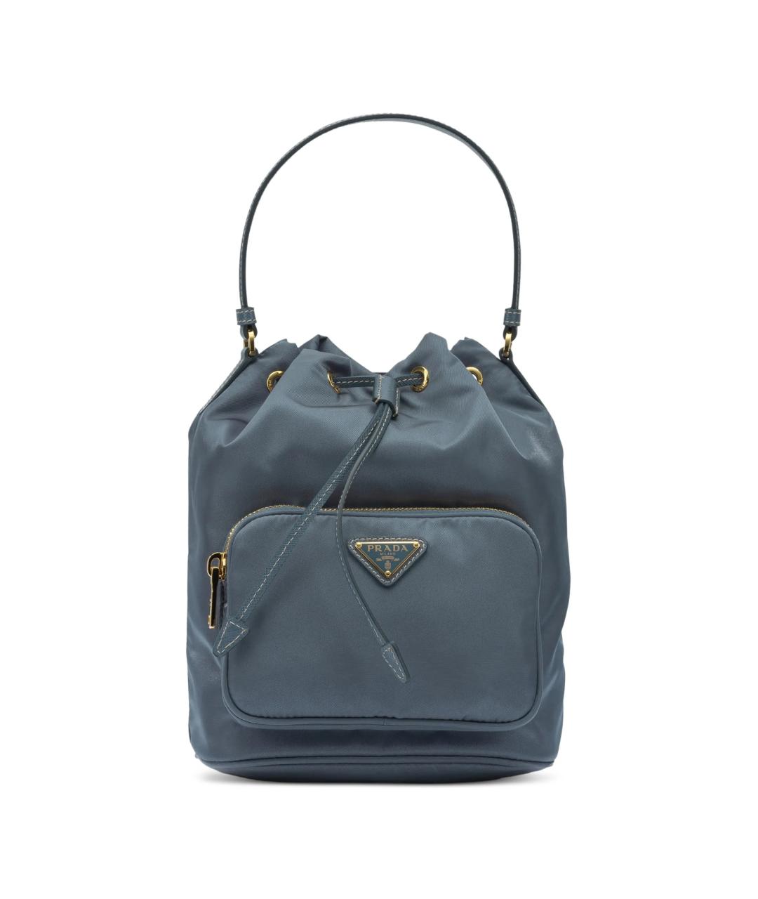 PRADA Синяя синтетическая сумка через плечо, фото 1