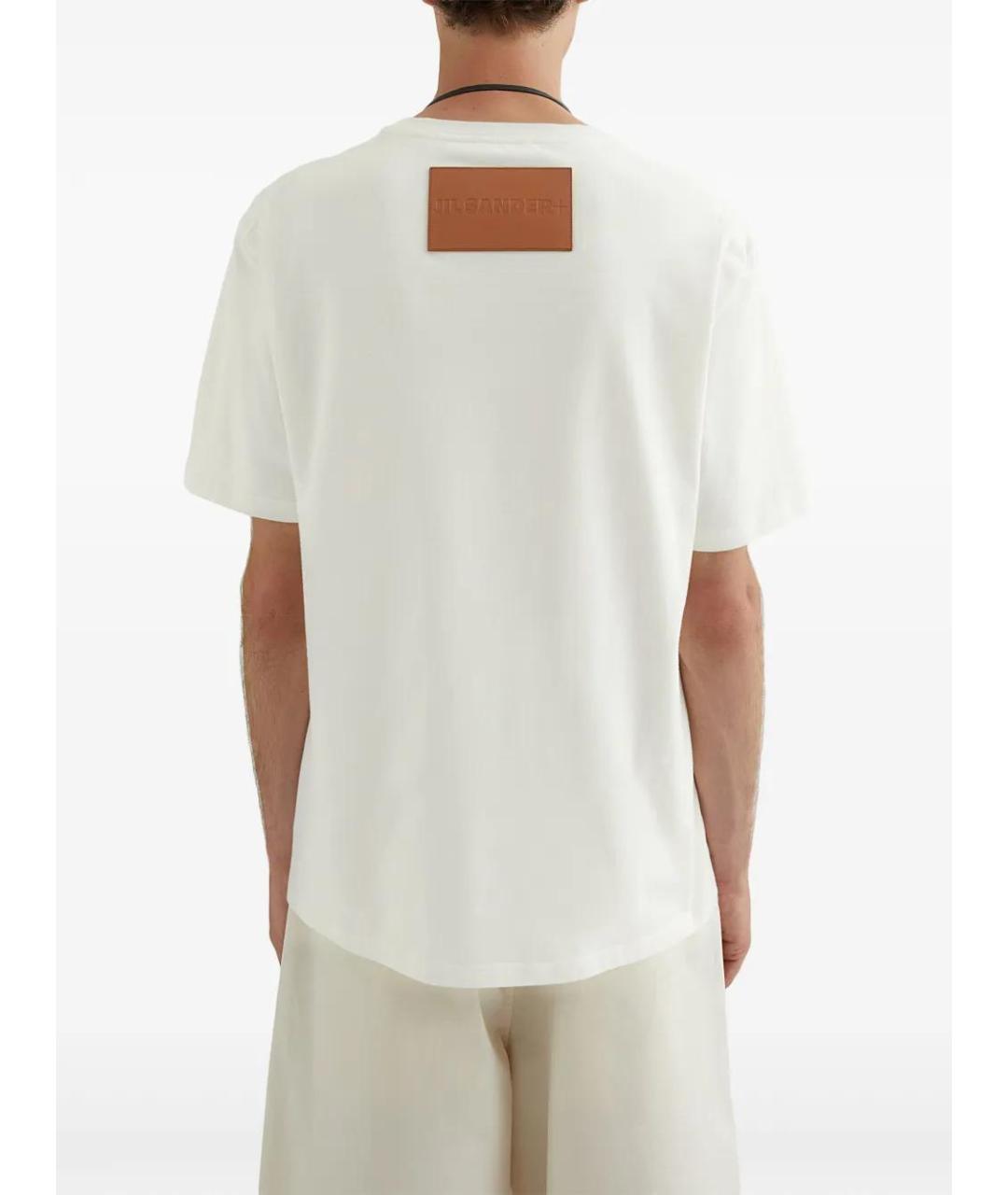 JIL SANDER Белая хлопковая футболка, фото 4
