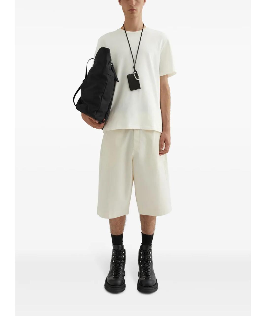 JIL SANDER Белая хлопковая футболка, фото 2