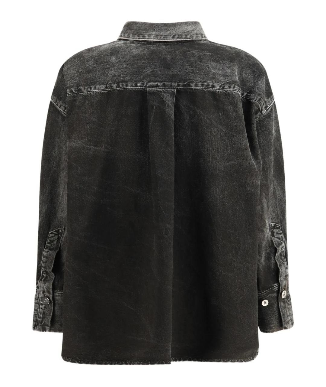 THE ATTICO Черная хлопковая рубашка, фото 2