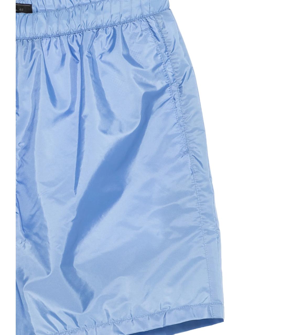 PRADA Голубые полиамидовые шорты, фото 3