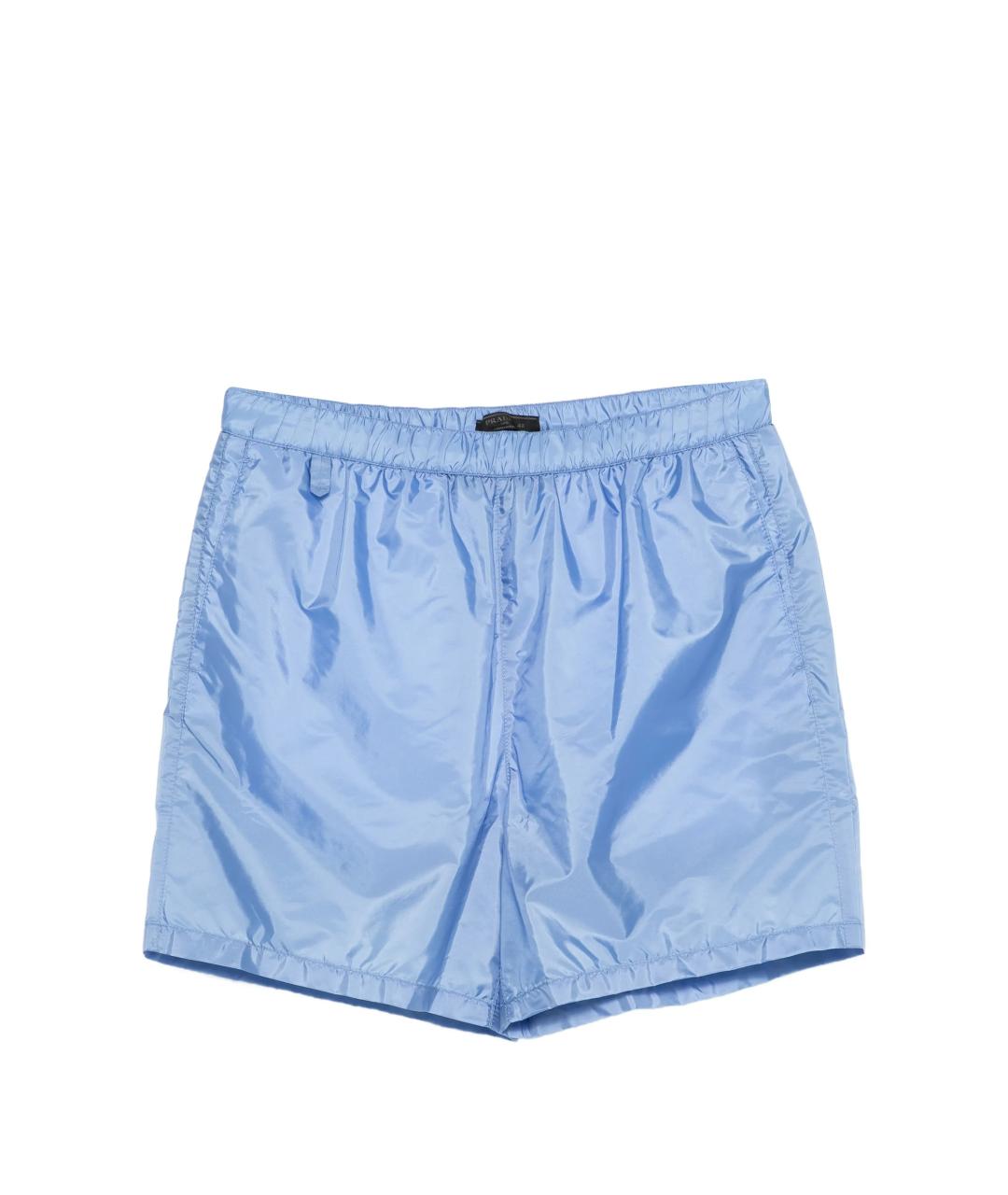 PRADA Голубые полиамидовые шорты, фото 1