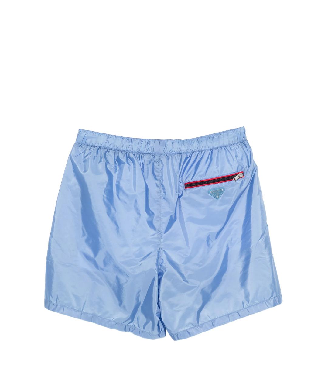 PRADA Голубые полиамидовые шорты, фото 2