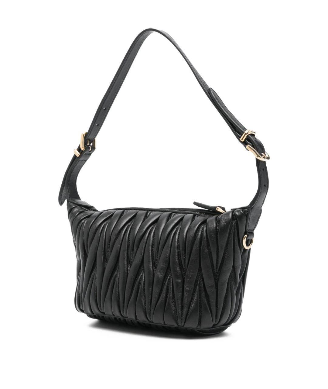 MIU MIU Черная кожаная сумка через плечо, фото 3