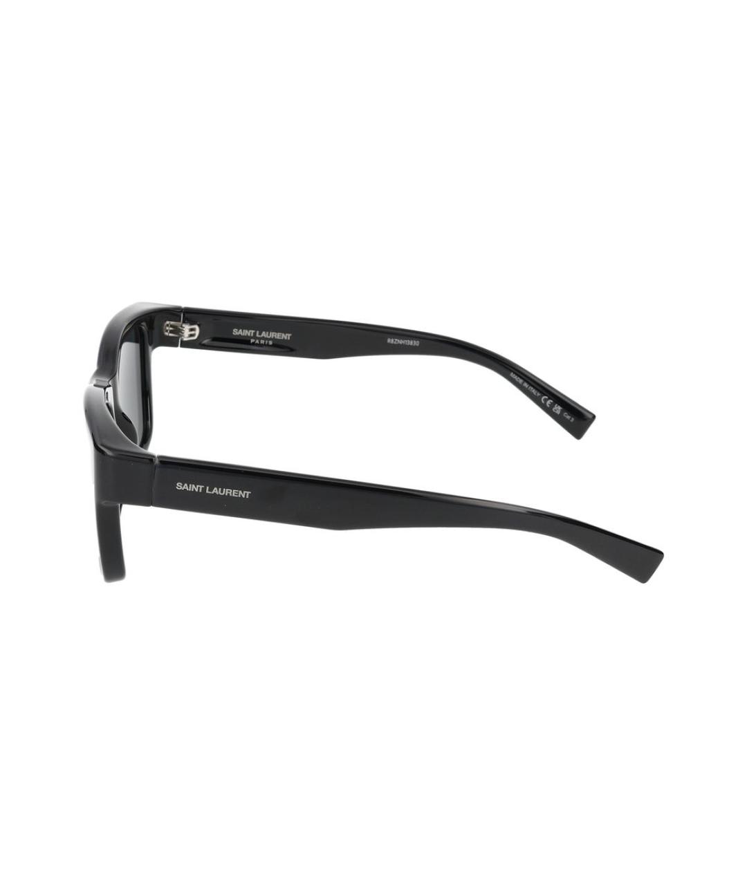 SAINT LAURENT Черные пластиковые солнцезащитные очки, фото 3