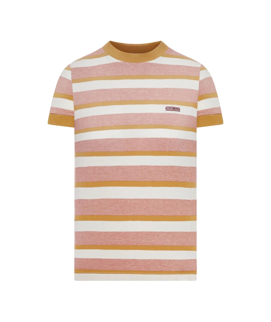 PRADA Коричневая хлопковая футболка, фото 1