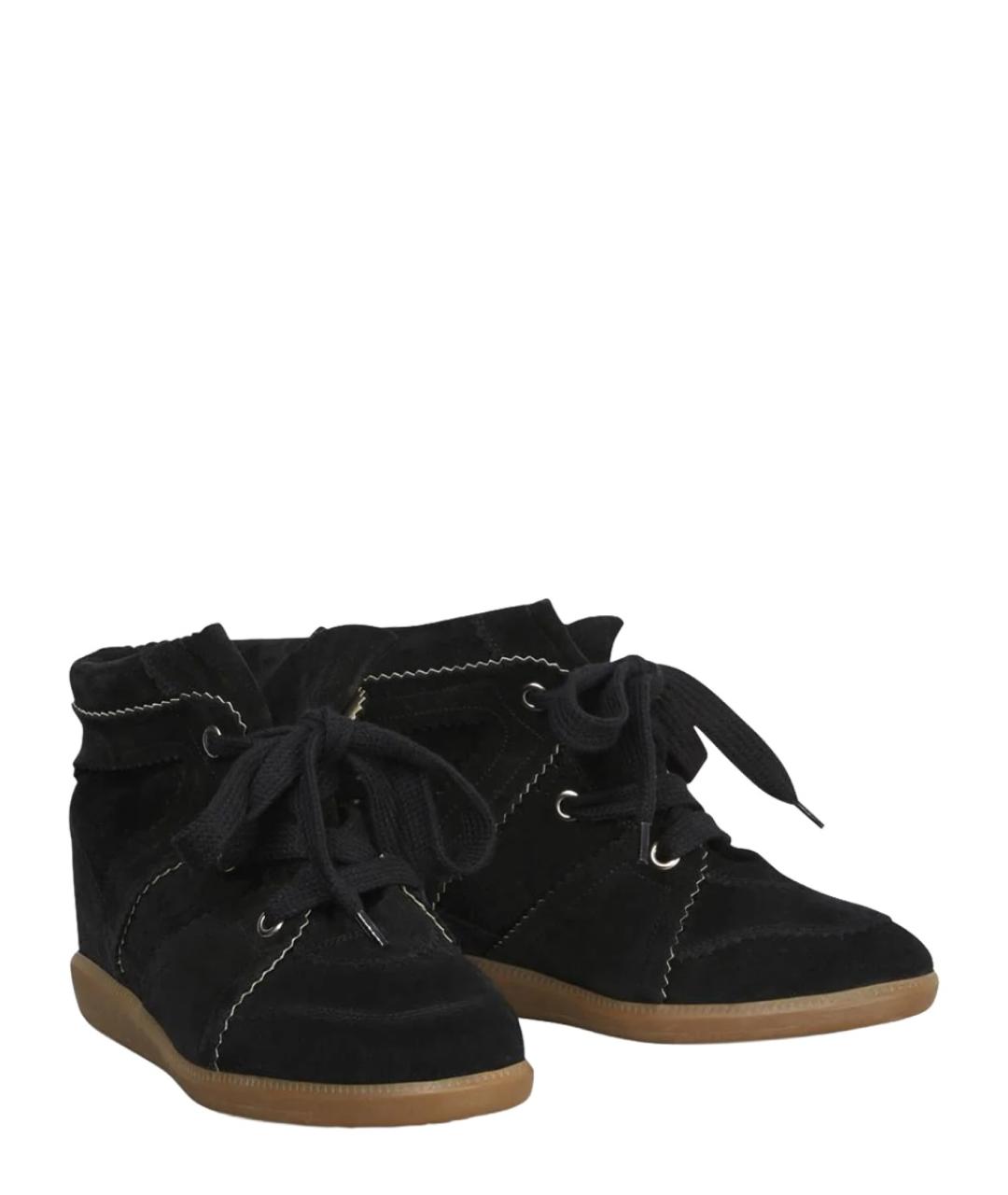 ISABEL MARANT Черные замшевые кроссовки, фото 2