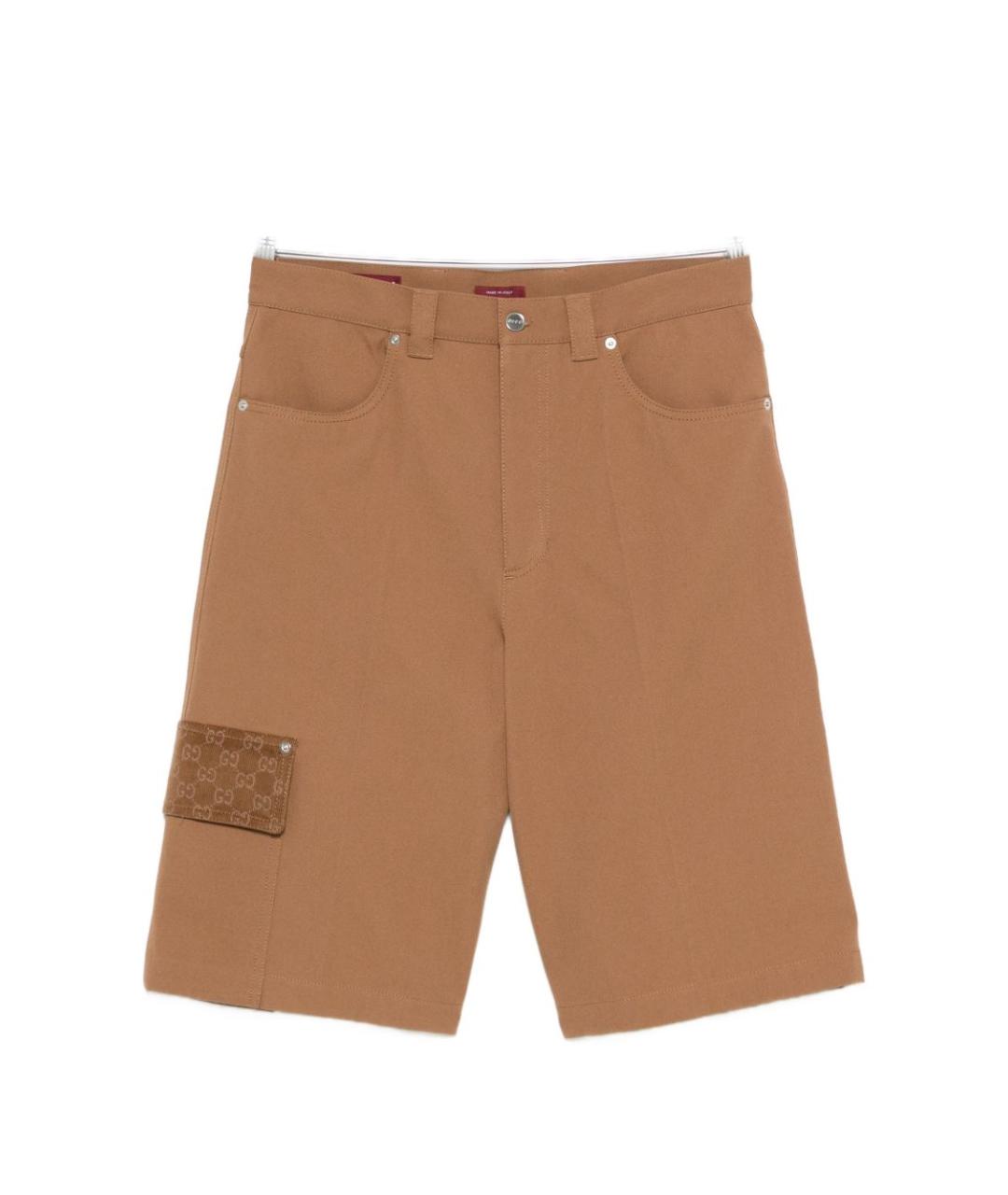 GUCCI Коричневые хлопковые шорты, фото 1