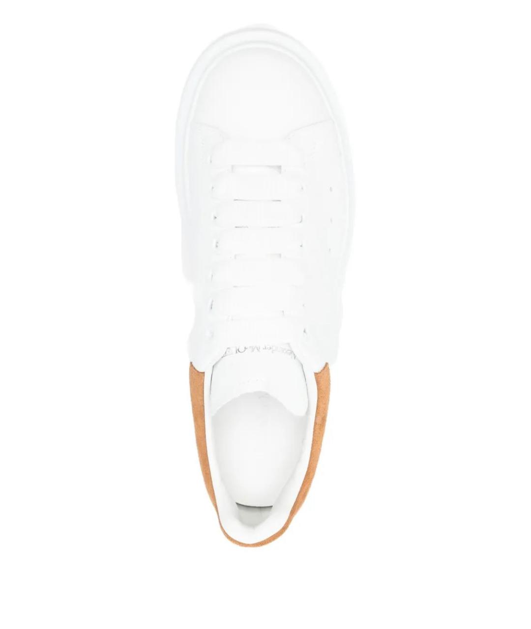 ALEXANDER MCQUEEN Белые кожаные низкие кроссовки / кеды, фото 4