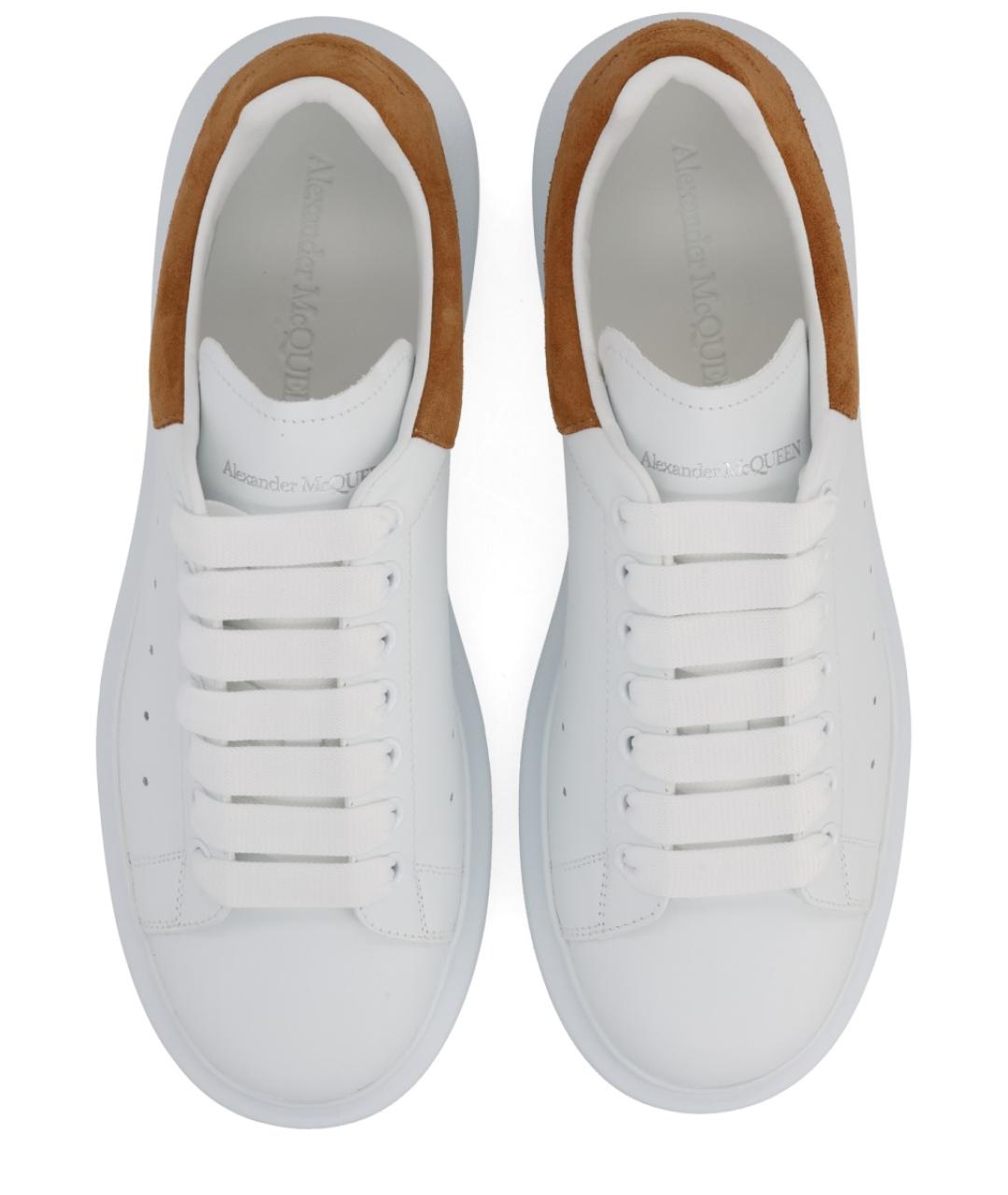 ALEXANDER MCQUEEN Белые кожаные низкие кроссовки / кеды, фото 5