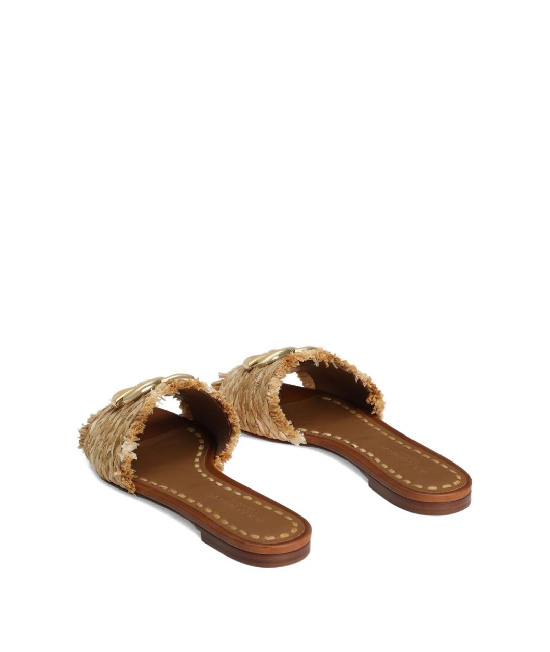 DOLCE&GABBANA Бежевые шлепанцы, фото 4