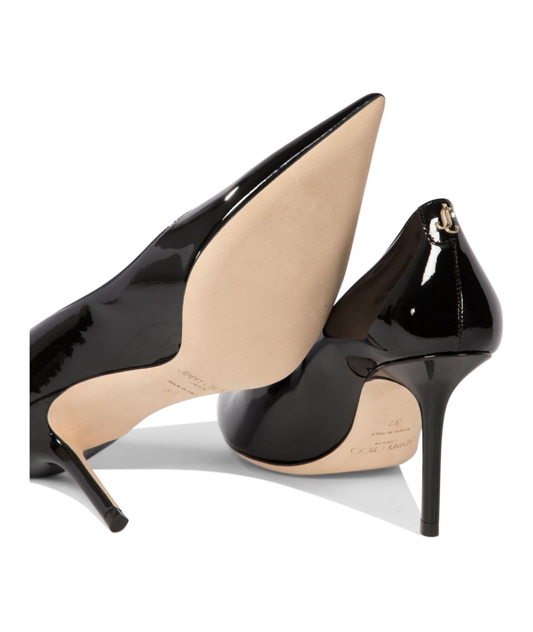 JIMMY CHOO Черные туфли из лакированной кожи, фото 5