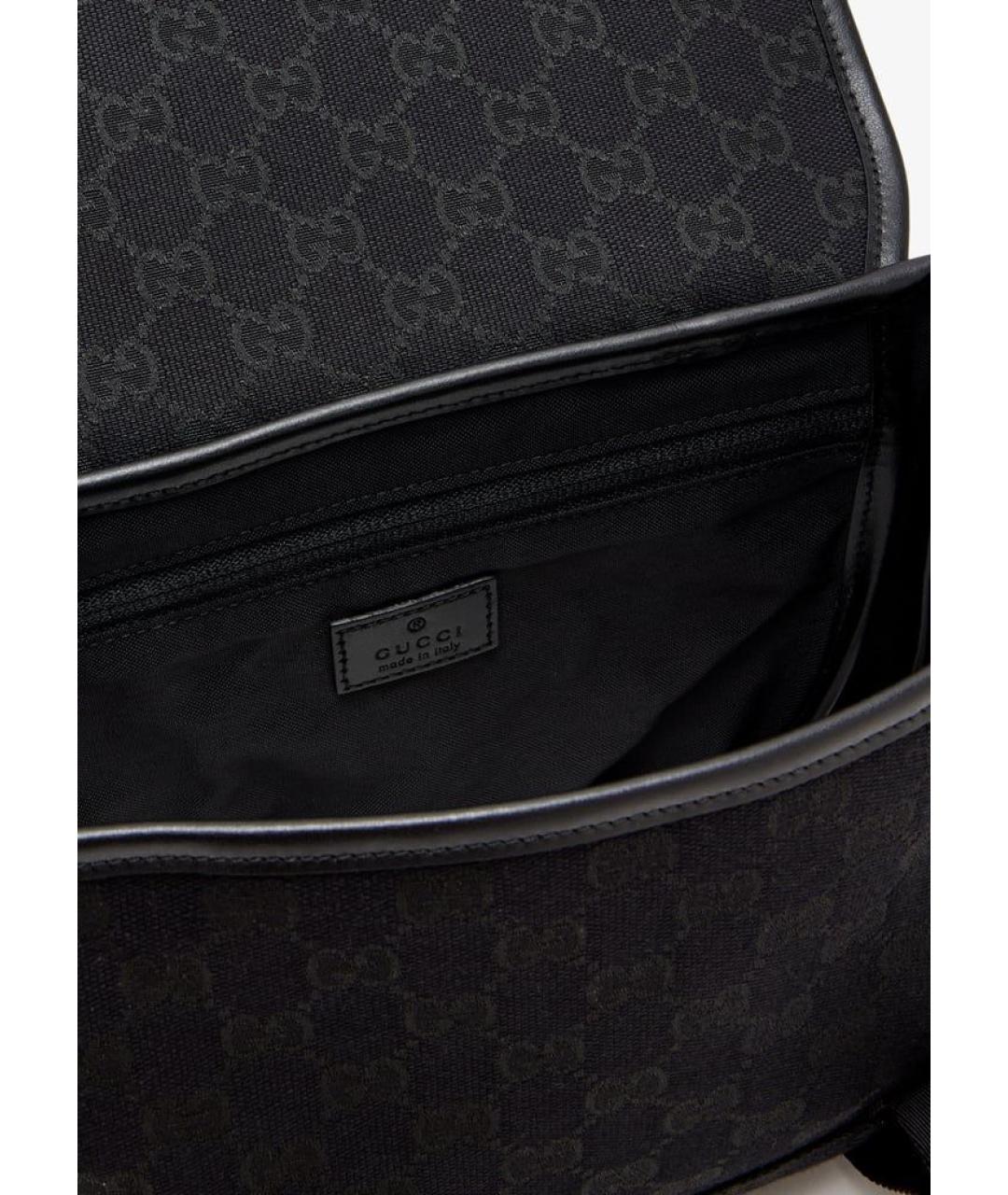 GUCCI Черная тканевая сумка на плечо, фото 4